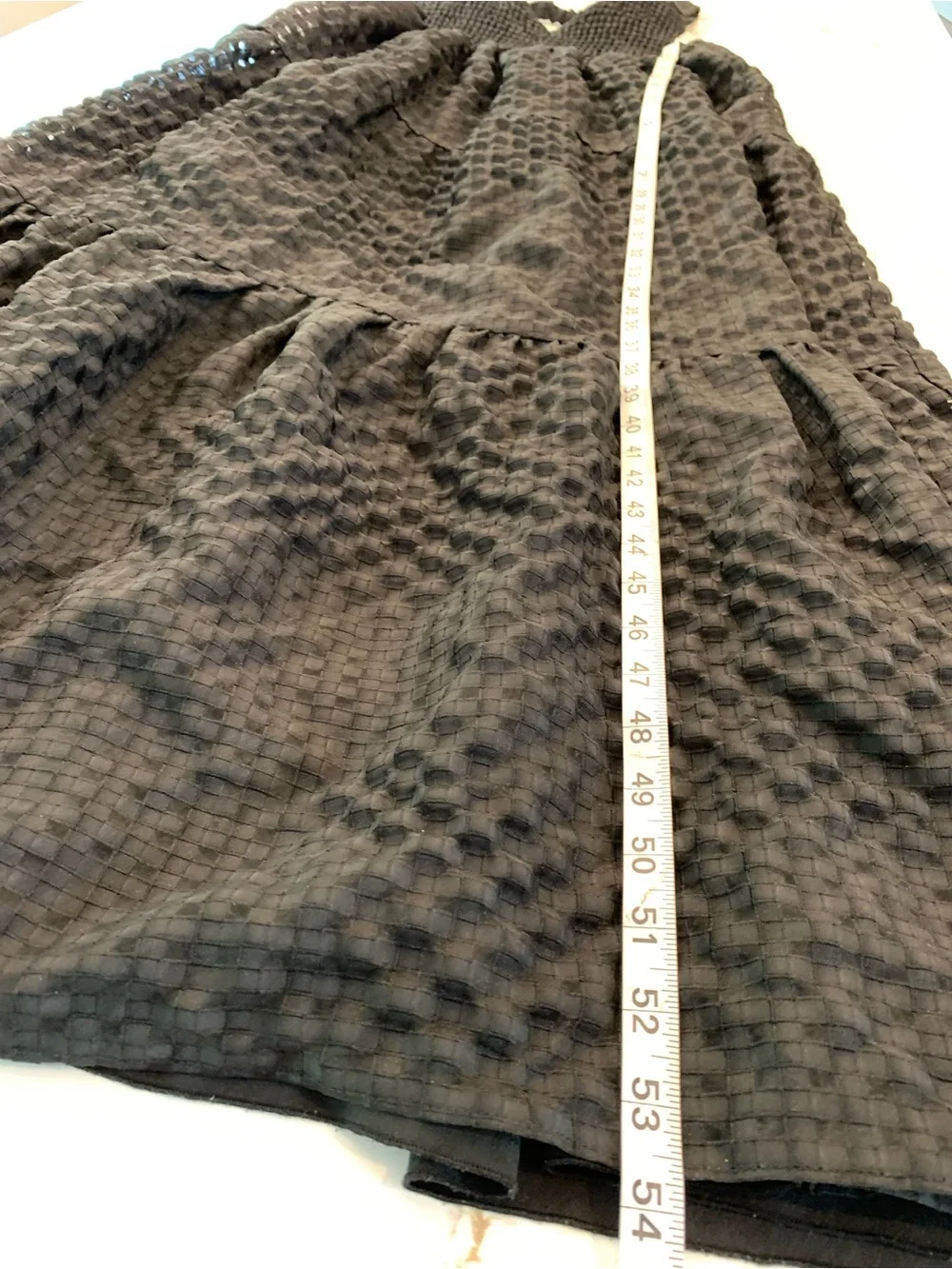 Black Midi Dress  Stretch Bodice Square Neck Bowtie Back Woman’s Size 16 NEW - Picture 6 of 13